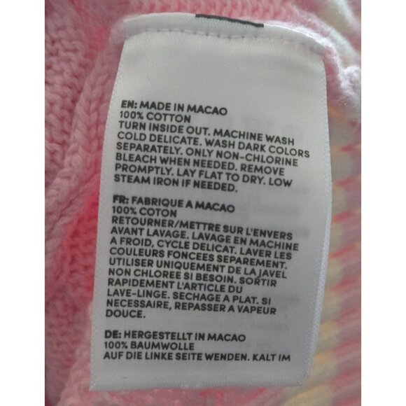 Lands' End Women's Drifter V-Neck pink Cable Sweater size S - Picture 5 of 5